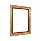 Vintage Vergulde Lijst Barok Stijl Rood Fluweel Klassiek 65x55cm thumbnail 16