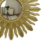 Vintage Zonnespiegel Sunburst Spiegel Convex Goud Hars 48Cm thumbnail 4