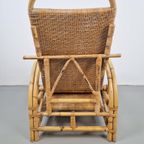 Vintage Boho Rotan Ligstoel Lounge Chair '60 Verstelbaar thumbnail 15