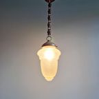 Art Deco Hanglamp In Gesatineerd Glas, 1920-30 thumbnail 5