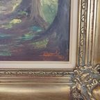 Rappelet - Schilderij Bospad - 1969 thumbnail 5