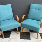 Pair Smidek Chairs 1960S Reupholstered thumbnail 7