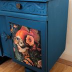 Petrolblauw Dressoir 'vrouw Met Goudvissen' - Eclectisch thumbnail 8