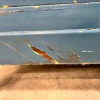 Brocante Blauwe Kast / Vitrinekast thumbnail 13