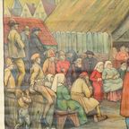 Educatieve Oude Schoolplaat Vaderlandse Geschiedenis De Hervorming Hagepreek 94X65Cm thumbnail 7