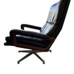 Vintage Zwart Lederen Fauteuil / Eenzit Andre Vandenbeuck thumbnail 19