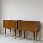Vintage Set Teak Houten Nachtkastjes thumbnail 2