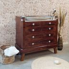 Franse Vintage Commode Met Wit Marmeren Blad thumbnail 10