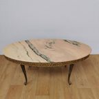 Vintage Hollywood Regency Salontafel Koffietafel Marmer Blad thumbnail 10