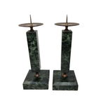 Vintage Groene Marmeren Kandelaren thumbnail 5