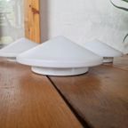 3 Vintage Discus Plafond Of Wandlampen Design Melkglas thumbnail 4