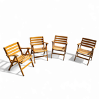 4 X Folding Chairs By Ico & Luisa Parisi For Reguitti, Italy, 1970s, thumbnail 3