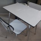 Keukenset Formica Witte Stoeltjes En Tafel Jaren'60 thumbnail 9