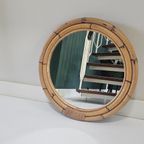 Vintage Ronde Rotan Spiegel Ø63 Cm – Boho Wandspiegel Met Naturel Frame thumbnail 4
