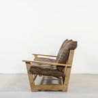 Vatne Mobler Three Seats Sculptural Oak Frame Sofa From 1960’S thumbnail 4