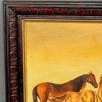 Schilderij "Merries Met Veulens". thumbnail 2