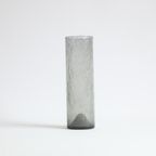 Bubble Glass Cylinder Vase By Erik Höglund For Pukeberg, Sweden 1960S. thumbnail 4
