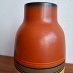 Vintage West Germany Vaas Oranje, Zwart thumbnail 2