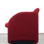 Vintage Artifort Design Fauteuil Model Ben In Rode Stof Van Zeer Goede Kwaliteit thumbnail 6