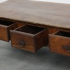 Unieke En Prachtige Antieke Kastanjehouten Salontafel Uit De 18e Eeuw Met Een Blad Uit 1 Stuk thumbnail 15