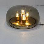 Vintage Design Plafondlamp Rookglas, Wandlamp - Jaren '70 thumbnail 5