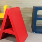 Vintage Set Van Flototto Letters Boekenplanken Pop Art thumbnail 11