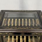 Humidor Voor Sigaren. Ebbenhout, Kristalglas. Napoleon Iii. thumbnail 4