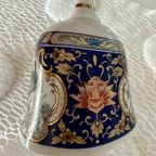 Prachtige Vintage Glanzend Tafelbel Pauw En Bloemen Design Met Gouden Afwerkingen thumbnail 2