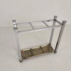 Chromen Art Deco Paraplu/Wandelstokstandaard – Klein Model thumbnail 2