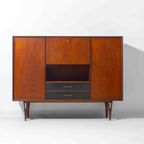 Minimalistische Mid-century Barkast In Teak Door Van Pelt, België 1960 thumbnail 5