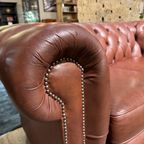 Engelse Chesterfield Bankstel 2 X 2 Zits Banken Chestnut Bruin thumbnail 6