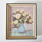 Olieverf Op Doek J Vijn . R Bloemen Schilderij thumbnail 2
