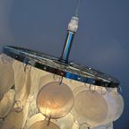 Opaline Capiz Parelmoer Chrome Frame Schelp Hanglampen Meerdere Beschikbaar thumbnail 7