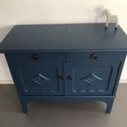 Eikenhouten Kastje Geschilderd In Nordisk Blauw thumbnail 7