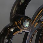 Set Van 2 Prachtige, Unieke, Sierlijke Antieke 19E Eeuwse Engelse Chinoiserie Mother Of Pearl Sto thumbnail 14