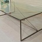 Vintage Postmodern Glas En Metaal Salontafel thumbnail 11