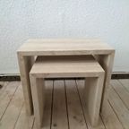 Italy Travertine Nest Tables 70 'S thumbnail 3