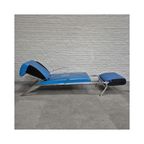 Blauw Lederen Lounge Stoel Futuro 3 Door Massimo Iosa Ghini Voor Moroso - Italië Jaren 80 thumbnail 17