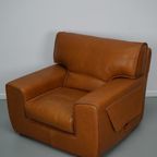 Roche Bobois Clubfauteuil In Tan/Cognac Nekleer thumbnail 10