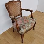 Brocante Vintage Franse Louis Xv Stoeltje, Fauteuil 904 thumbnail 5