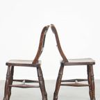Tijdloze Elegante Set Van 10 Antieke Engelse Oxford Eetkamer/ Keuken Stoelen thumbnail 6