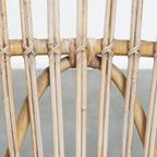 Leuke Dutch Design Rotan Fauteuil Uit De Jaren ’50 Met Een Hoge Rug thumbnail 12