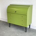 Vintage Opgeknapte Secretaire Bureau Werkplek Klepburo thumbnail 4