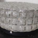 Vintage Plafondlamp Glas Rond Blokjes thumbnail 3