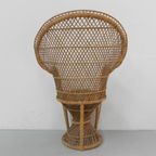 Vintage Rotan En Bamboe 'Emmanuelle' Stoel, Klein Model thumbnail 8
