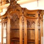 Grote Luikse Deux Corps Vitrinekast. thumbnail 4