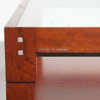 Prachtige Art Deco Salontafel Van Schuitema Uit De Decoforma Serie Met Een Glazen Blad En 4 Lades thumbnail 15