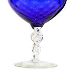 Blauw Glas Snifter Vaas Brandy Cognac Kobalt Empoli Italy 33Cm thumbnail 9