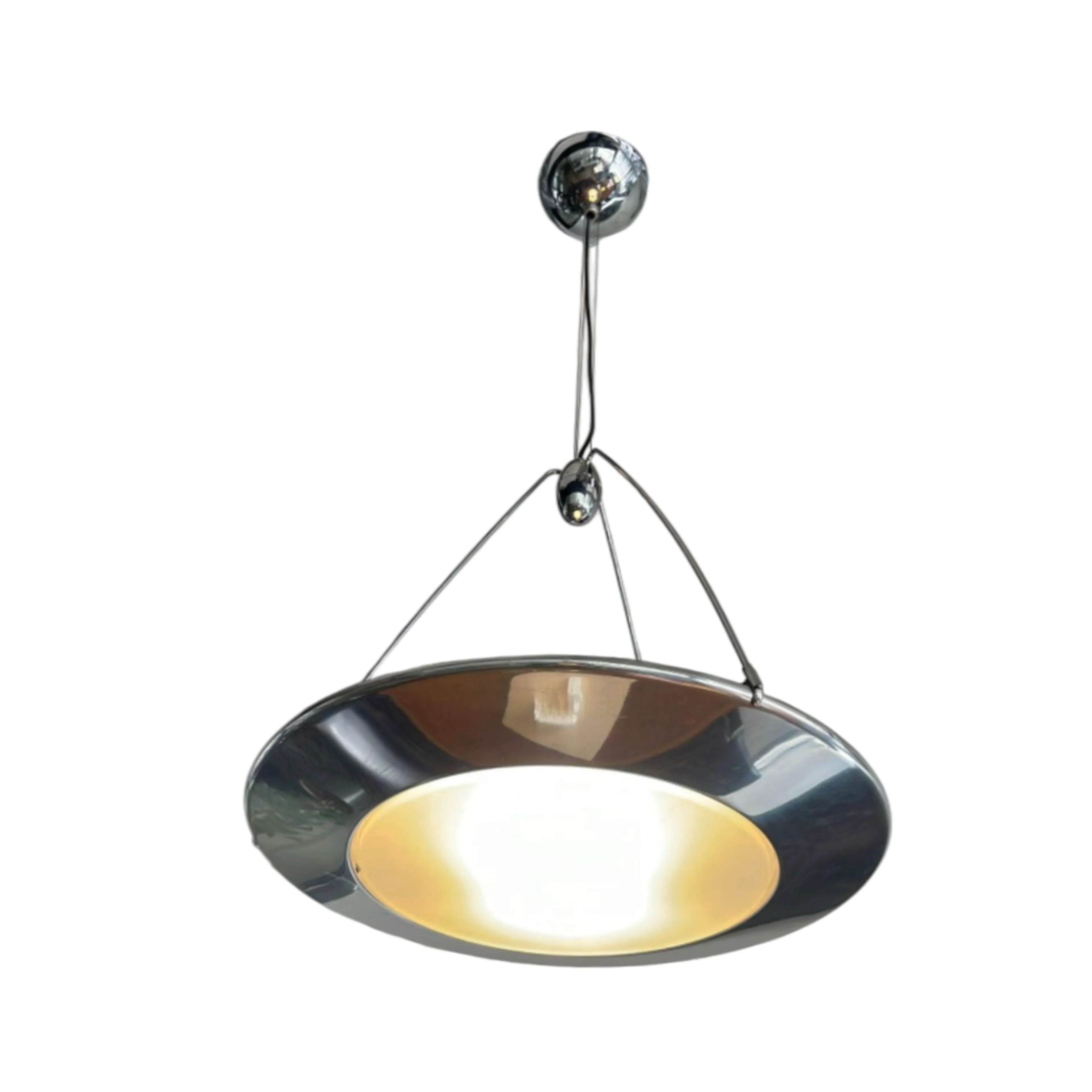 Hanglamp Glas Zilverkleurig bij Reliving