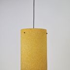 Vintage Hanglamp Polyester Sugar Tube Geel Suiker ‘60 Brass thumbnail 9